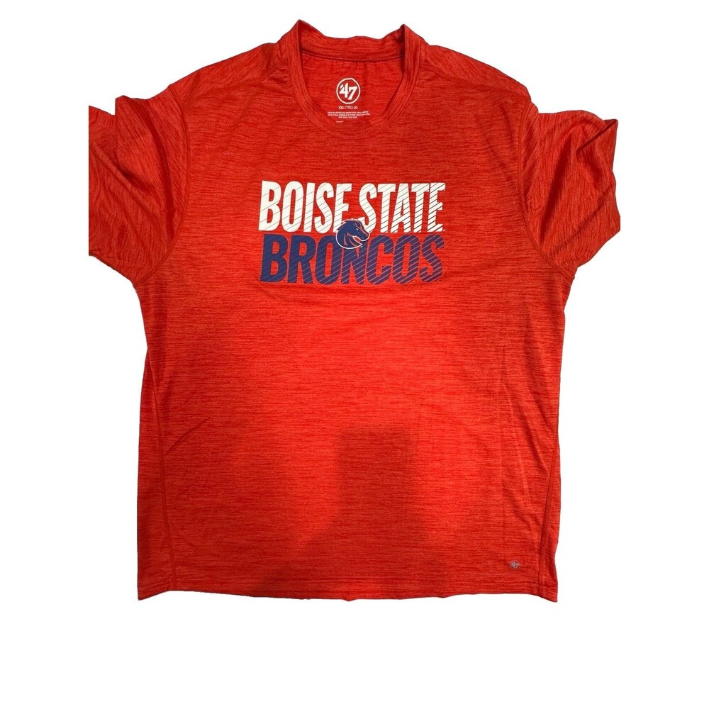 ‘47 Brand Boise State Broncos Orange T-Shirt Men’s Size XXL 2XL